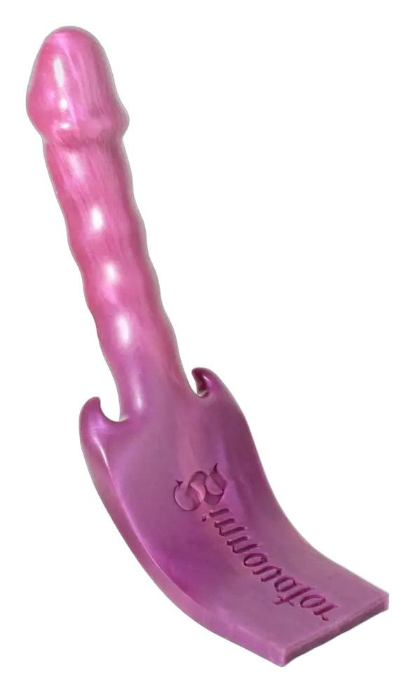 Spanker Paddle Dildo by Sinnovator — the full sculpt, cut out against the page