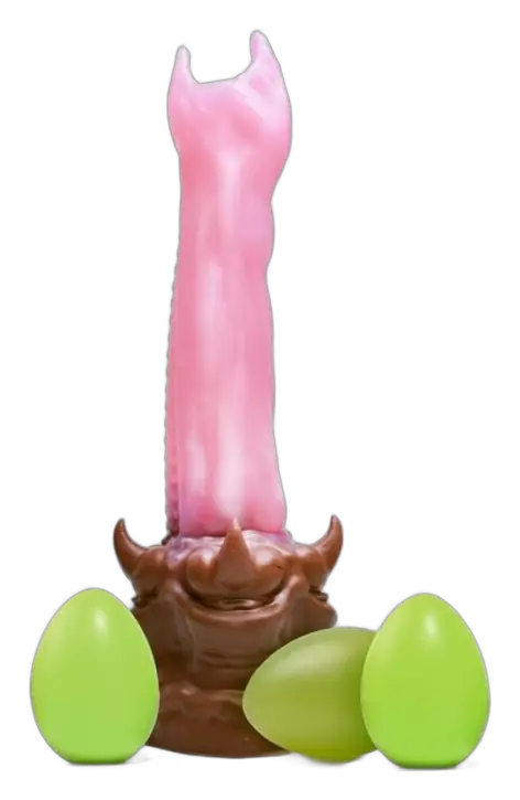 Spore Ovipositor Dildo by Sinnovator — the full sculpt, cut out against the page